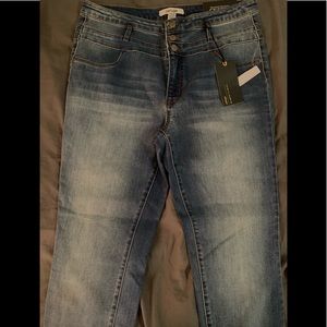 Charlotte Russe high waisted skinny blue jeans
